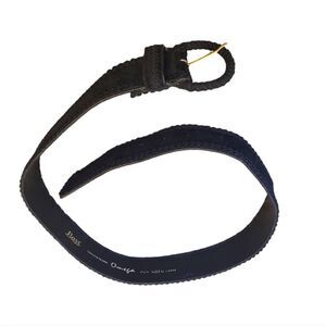 Bass Black Genuine Suede Omega 4814 Statement Belt